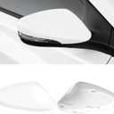 Yumzeco Compatible with Hyundai Elantra MD Side Mirror Cover Cap 2011 2012 2013 2014 2015 2016, Right Passenger Side Mirror Caps Replacement W/Light, Clip-on Replace for 876263X000 White - Right