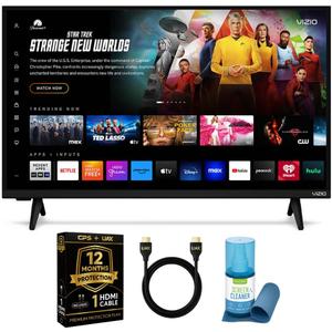VIZIO VFD32M 32" 1080p Full HD Smart TV Bundle  Alexa Compatible, Bluetooth, HDR, HDMI VRR, ThinFrame Design w/UAX HDMI Cable, 12 Months CPS Protection, Screen Cleaner with Microfiber