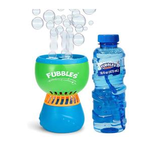FUBBLES NO Spill Funfiniti Bubble Machine | Blows One Hour of Non Stop Bubbles | Toy Set Includes 36oz of Non Toxic Refill Solution 