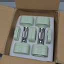 22LBS Adjustable Dumbbells Set, Adjustable Weight Dumbbells with 4 Levels 4.4lb, 6.6lb, 8.8lb, 11lb, Hand Weights Sets for Women/Men Home Gym Full Body Workout (Green)