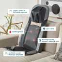 HoMedics Back Massager with Heat, Shiatsu Elite II Heated Neck and Back Massage Cushion. 3 Different Massage Styles and 3 Massage Zones. Comes with Controller and Chair Straps
