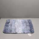 OLANLY Bathroom Rug Mat 24x16, Extra Soft and Absorbent Polyester Bath Rugs, Non-Slip Plush Shaggy Bath Carpet, Machine Wash Dry, Bath Mats for Bathroom Floor, Tub and Shower, Blue (24" x 16")