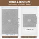 Extra Large Non Slip Shower Mat: 47.2x31.5 inch Loofah Shower Mat for Inside Shower with Drain Hole in Middle, Soft PVC Anti-Slip Shower Stall Mats for Bathroom,Wet Area, Quick Drying