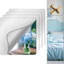 Unbreakable Mirror Tiles, 4PCS 10x10 Peel And Stick on Mirror for Wall Mirrors Decorative, Toddlers for Kids Bedroom, Plastic Gym Frameless Door Small Adhesive Mirrors for Classroom Decor Stickers