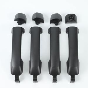 Set of 4 Textured Black Exterior Door Handle Replacement for Toyota Tundra 2007-2018