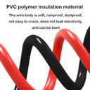 2 x 2FT 10AWG SAE Battery Connector, 10 AWG SAE Charger Extension Cable Leads, 24 Inches Ring Terminal Harness Cable, Easy Quick Convenient Connect for Motorcycles, Cars, Solar Panel