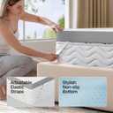 3 Inch Firm Mattress Topper King Size, Cooling Mattress Pad with Gel Memory Foam, 40D High Density Bed Topper with Removable Soft Cover, Pressure Relief & Non-Slip, CertiPUR-US Certified