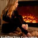 100% Merino Wool Base Layer Pants Women, Merino Wool Leggings, Thermal Wool Underwear Bottoms (Large, Black)