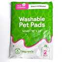 IMPROVIA Reusable Puppy Pad  Waterproof, Extra-Absorbent, Washable Pee Pad for Dog Training, Whelping, & More  Protect Your Floors & Pet with Quick-Drying Potty Pad (Paws & Hearts, Small 18"x24")