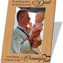 Pack of 2, XQLSR Grandpa Gift, New Grandpa Gift, Photo Gifts Wooden Picture Frame, The Only Thing Better Than Having You as My Dad is My Children Having You as Their Grandpa, To Assemble 4 * 6 Inches Photo