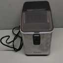 Aeitto Countertop Ice Maker Machine, 26lbs Ice in 24H, 8 Bullet Ice Cubes in 6 Mins, Self-Cleaning Portable Ice Maker with 2 Ice Sizes, Basket & Scoop for Home, Kitchen, Office, Stainless Steel