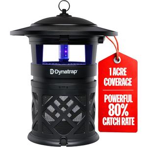Dynatrap DT2030SR Fly Traps Outdoor - Mosquito & Flying Insect Killer for 1 Acre – Kills Mosquitoes, Flies, Gnats, Wasps - Bug Zapper Alternative - Black