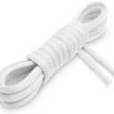 3 x White Oval Shoe Lace, Half Round 35 inch, Shoelaces for Athletic Running Sneakers, Shoes, and Boots