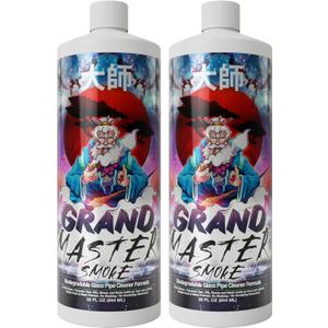 64oz / 2 Pack Soak & Wash Bundle Glass Pipe Cleaner - Cleanse, Deodorize, Restore - No Shaking/No Scrubbing
