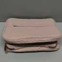 Travel Makeup Bag with Jewelry Organizer, Large Cosmetic Case, Waterproof Toiletry Bag for Cosmetics, Brushes, and Tools, Pink (Single-Layer)