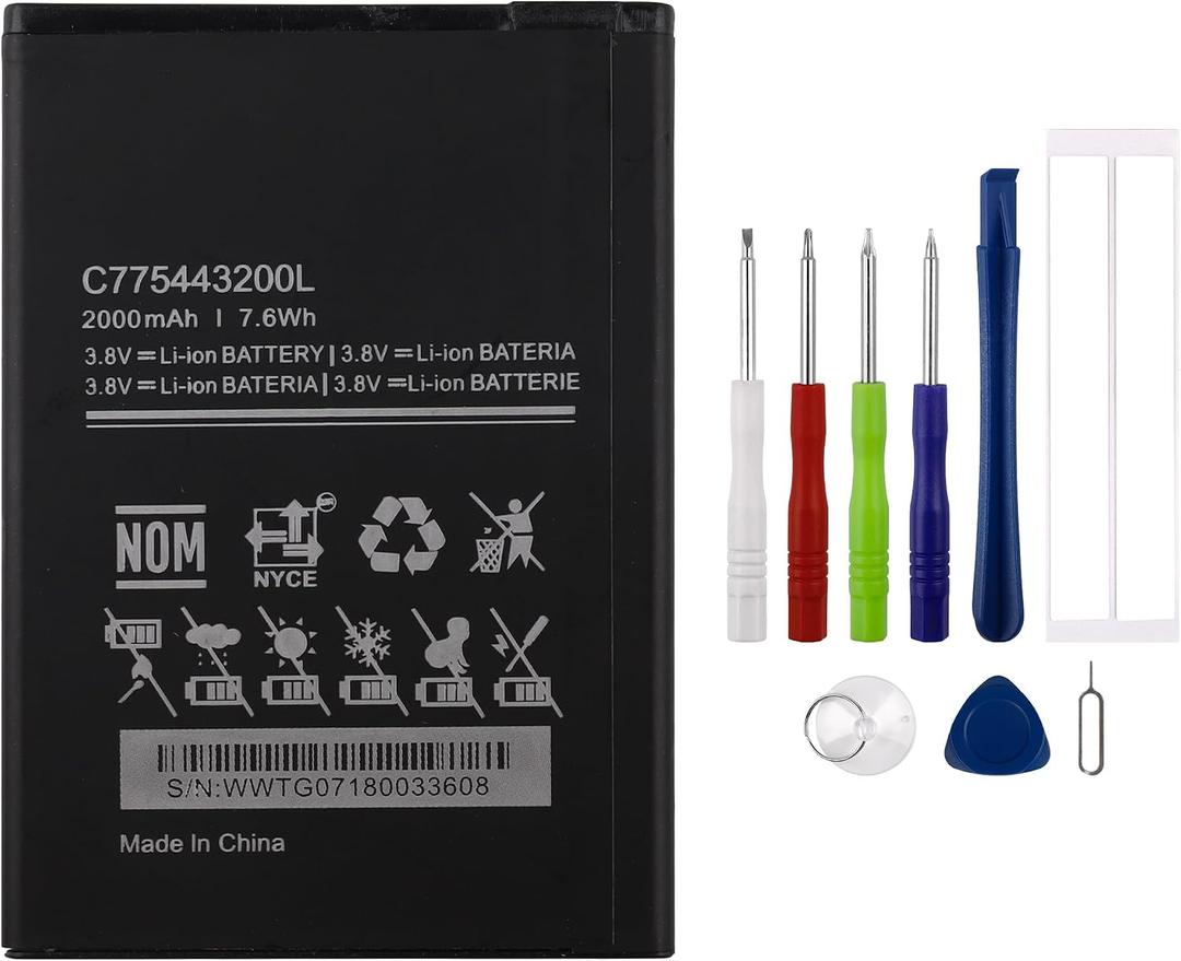 New Rechargeable Battery C775443200L Compatible with BLU C5L C050 C5 2019 C110L C110 with Tools