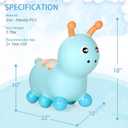 INPANY Bouncy Caterpillar Horse Hopper for Toddlers - Kids Inflatable Bouncing Horse Hopper, Ride on Animal Toys, Birthday Gift for 2 3 4 Year Old Boy Girl
