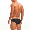 Men Swimwear Swimming Briefs Bikini Boxer Trunks Swimsuits Bathing Suits (Medium, Black)