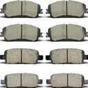 D905 D1737Front Rear Ceramic Brake Pads Compatible with 2014-2020 Nissan Rogue 2 Row Seating Models