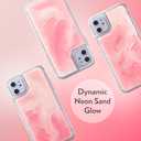 SteepLab Flowing Neon Sand Liquid iPhone 11 Case (2019, 6.1") - Full Body Protection with Raised Bezel - Pink Peach n Sand