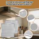 5 Layer Aluminum Grease Range Hood Filters with Stainless Steel Edge Compatible with Broan 97017415 S97017415 13-3/4 x 14 Inch 2 Pack