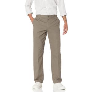 Amazon Essentials Men's Classic-Fit Wrinkle-Resistant Flat-Front Chino Pant  (38W x 32L, Dark Brown)
