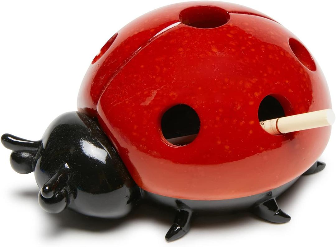 Fantasy Ashtray Ash Holder for Smokers Cigarettes Desktop Decoration Garden Statue Gift Outdoor Lawn Patio Gift for Home Office Balcony Yard Lawn (red)