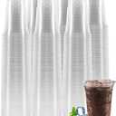 WUHUIXOZ 12 oz PET Plastic Cups, Pack of 300, 0Clear, Disposable, Durable, Resistant, BPA Free, Recyclable, General Use Cups