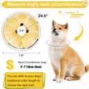 Inflatable Dog Cone Collar for Large Medium Small Dogs, Soft Adjustable Recovery Cone for Dogs Cats,Dog Neck Donut Alternative After Surgery Lemon,Small