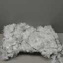 CCINEE 9FT Prelit Artificial Christmas Garland, White Xmas Garland Battery Operated with 50 Warm LED Lights Lighted Christmas Garland for Mantle Fireplace Stairs Indoor Outdoor Decoration