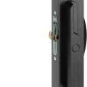 HILLMASTER Patio Door Handle Set with Mortise Lock 45 for Replacement Mortise Style Reversible Design Non-keyed Sliding Patio Glass Door Handles, Fits 3-15/16 Screw Hole Spacing Black Finish