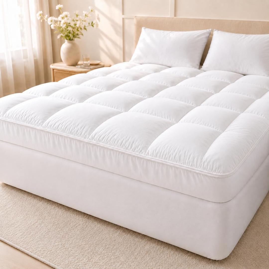 SafeRest CloudGuard - Full Size Hybrid Mattress Protector & Pad (Extra Padded) - Waterproof Quilted Pillow Top Mattress Cover - Thick, Plush & Fitted Mattress Topper for Bed