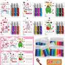 Valentines Day Gifts for Kids, 24 Pack Valentine's Cards with Bookmarks Colored Pens - for School Classroom Gift Exchanges Valentines Party Favor Supplies Valentine's Prizes for Kids