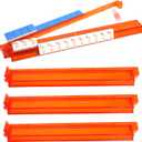 Mahjong Racks with Pushers Set of 4, All-in-one Integrated Tile Rack Combo, Premium Compact Plastic Mahjong Racks with Pushers for 166 PCS 1.2 Inch American Mahjong Tile, 17.8 x 3.1 x 1.2 inches
