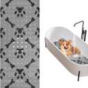 Dog Bath Mat for Tub Non-Slip Pet Bathtub Mat Fast Dry Dog Shower Attachment Mat Senior Friendly Dog Bath Supplies (Gray)