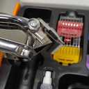 oneisall Professional Dog Grooming Clippers: Cordless Rechargeable Thick Hair Clipper with Detachable Metal Combs, Low Noise Heavy-Duty Pet Clippers for Curly/Fine/Wavy Hair, 676pro (Silver)