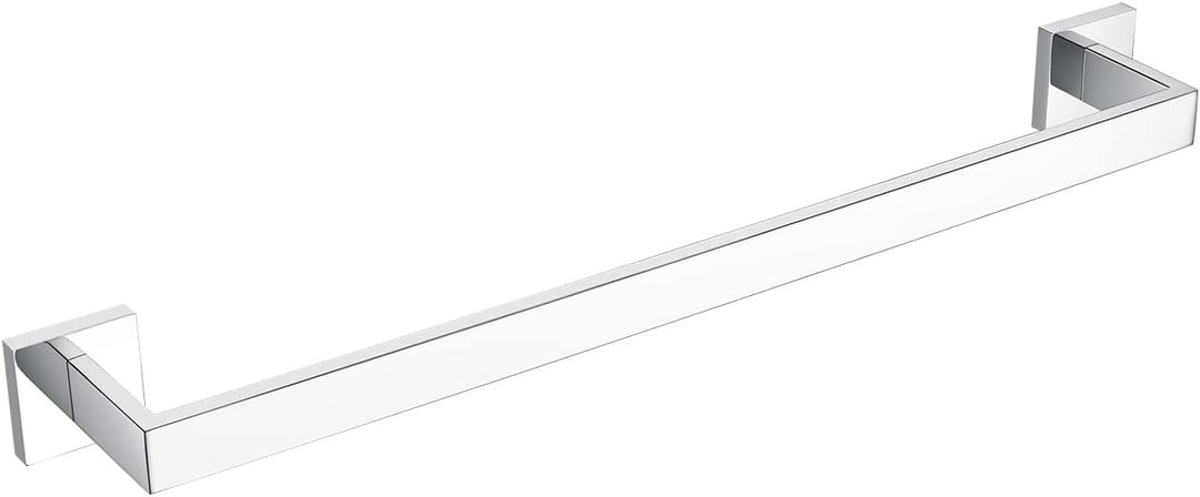 Bagnolux 22 Inch Chrome Bathroom Accessories, Polished Chrome Towel Rack for Bathroom Wall Mounted Towel Bar, Heavy Duty Modern Towel Holder Single Towel Rod (Total Length 23.6-Inch)
