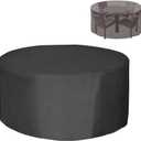 GardenPal 420D Heavy Duty Patio Furniture Covers, Waterproof Outdoor Round Table and Chair Cover, UV Resistant Durable Furniture Covers 47 *30 inch, Black