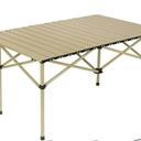 TUSOPORT Camping Table Folding Table Picnic Table Portable Foldable CampTable (Kakhi Yellow)