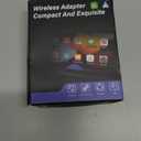 2026 Aimoon Mini Wireless CarPlay Adapter Upgrade Wired to Wireless for CarPlay & Android Auto Plug and Play Fast Auto-Reconnect Stable Control Zero Delay Car Play for iPhone iOS 10+ Android 11+