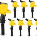 ENA Yellow Set of 8 Ignition Coil Pack Compatible with Lincoln Mercury Ford Mustang Crown Victoria E150 E250 Expedition Explorer F150 F250 F350 F450 F550 Navigator 4.6L 5.4L V8 Replacement for DG508