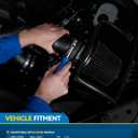 PHILTOP 3.5" Cold Air Intake Kit System Compatible with Dodge Ram 1500 / Ram 2500 / Ram 3500 2003 2004 2005 2006 2007 2008 5.7L V8, High Performance, Black