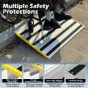 6" Rise Door Threshold Ramps for Doorways, Stable Yellow Edge, Aluminum Wheelchair Ramp for Home Steps, Adjustable Modular Entry Ramp for Scooters, Power Chairs, 880LBS Load Capacity