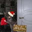 Jetec 3 Pcs Christmas Sign Merry Christmas Decoration Small Let It Snow SignWood Hanging Xmas Ornament Happy Holidays Wall Decor with Rope for Home Door Wall Room Kitchen Farmhouse Indoor Outdoor