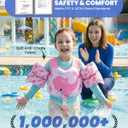 Gogokids 2-in-1 Toddler Swim Vest Pool Floaties for Kids[CPC Certified & Remove Crotch Strap]Puddle Float Jumper 24-66 Pounds, Toddler Arm Floaties Swim Jacket Water Wings for kids Boys Girls Swimmies, A-for kids 24-33lbs, with crotch straps