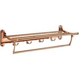 Towel Holder, Silver Rose Gold Bath Gold Bathroom Bathroom Hardware Pendant Rack Gold-Plated Folding(B), 23.5in
