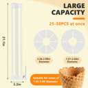 Ice Cream Cone Dispenser Holder Wall Mount Waffle Cone Dispenser Holder Cake Cone Dispenser 21L x 3 Dia Cone Holder Sleeve for Ice Cream Machine