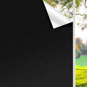 2 x Finnez Blackout Window Privacy Film No Glue Necesary Static Cling,Anti-UV,Black Window Film 100% Light Blocking for Home Or Office