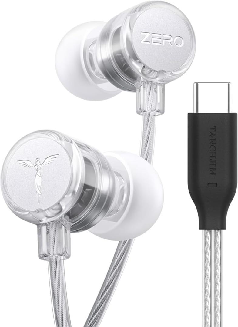 TANCHJIM Zero Ultima in-Ear High Sound Quality Wired HiFi Round Hole Universal Earphone Wired Earphones Headphones Gaming IEM Earburds (DSP)