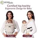 Momcozy Baby Carrier - Ergonomic, Cozy and Lightweight Carrier for 7-45lbs, Effortless to Put On, Ideal for Hands-Free Parenting, Enhanced Lumbar Support, Purehug for Infant to Toddler, Khaki